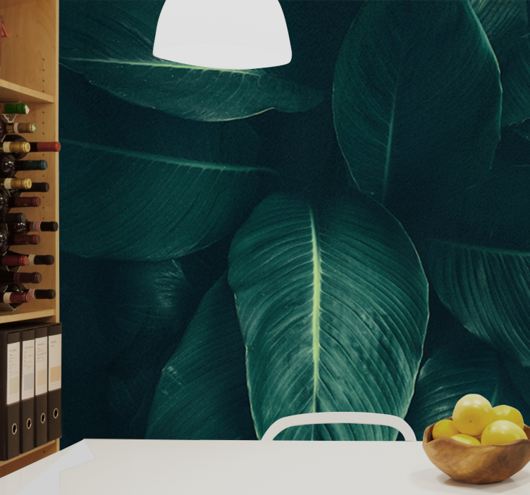 Mural de parede natureza textura folhosa luxuriante - TenStickers