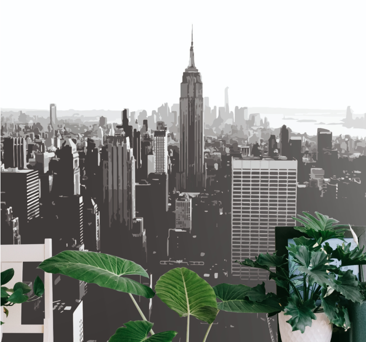 Mural de parede nova york skyline com empire state - TenStickers