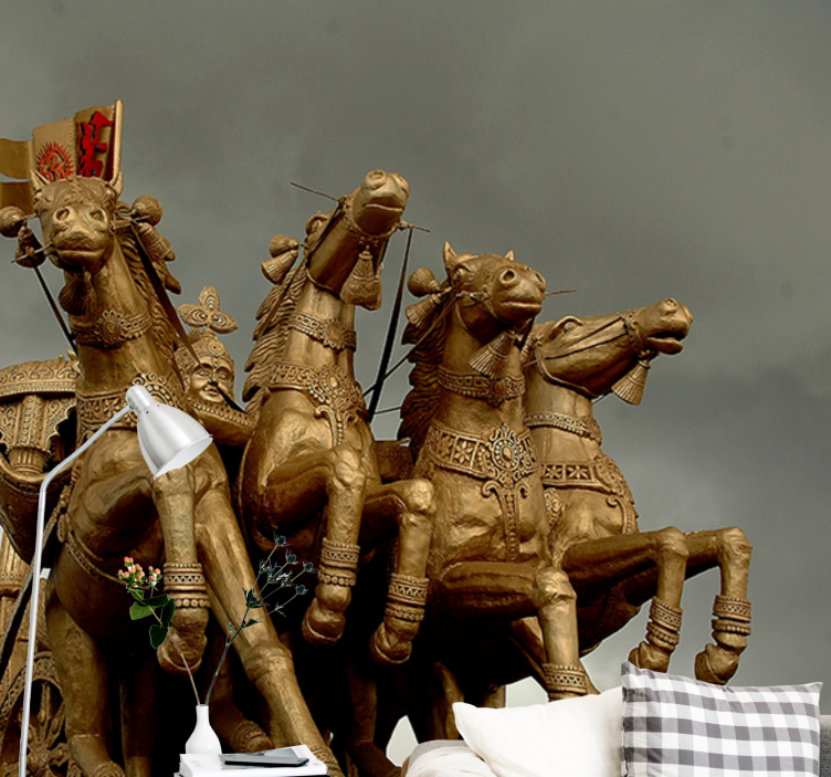 Mural de parede veículos cavalos de carruagem históricos - TenStickers