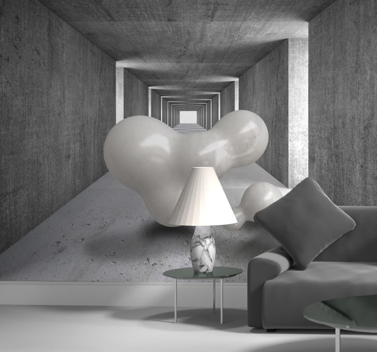 Mural de parede abstrato formulários abstratos 3d - TenStickers