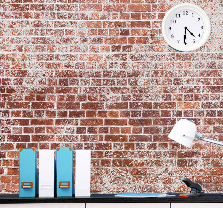 Mural de tijolos parede vermelha texturizada - TenStickers