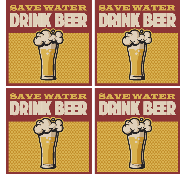 Base para copos com frases Cerveja - TenStickers