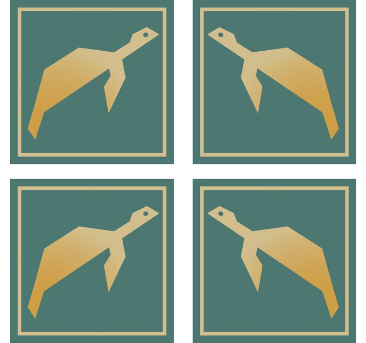 Bases para copos modernas formas de animais geométricas - TenStickers