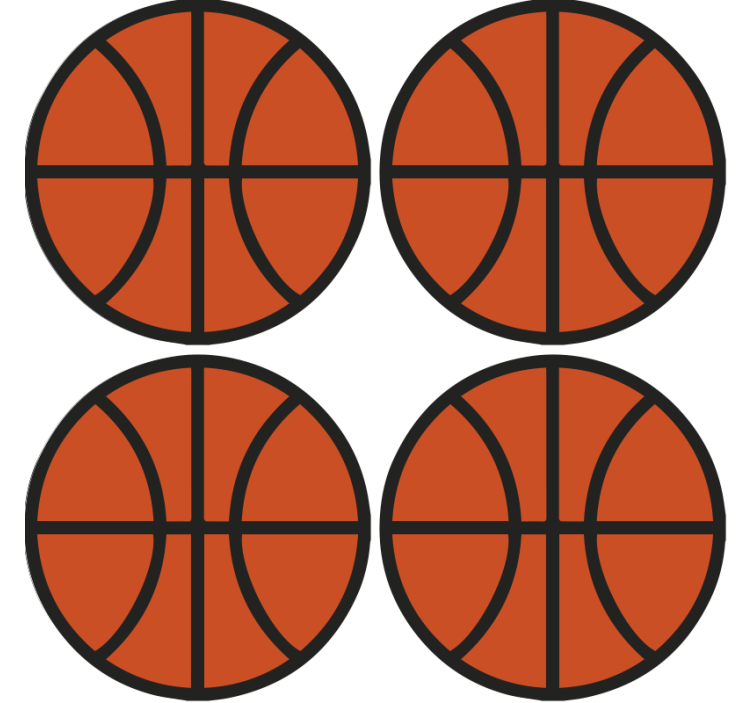 Bases para copos modernas Basquetebol - TenStickers