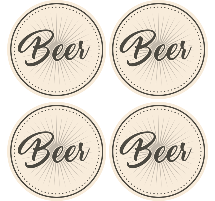 Bases para copos cerveja tipografia elegante brew - TenStickers