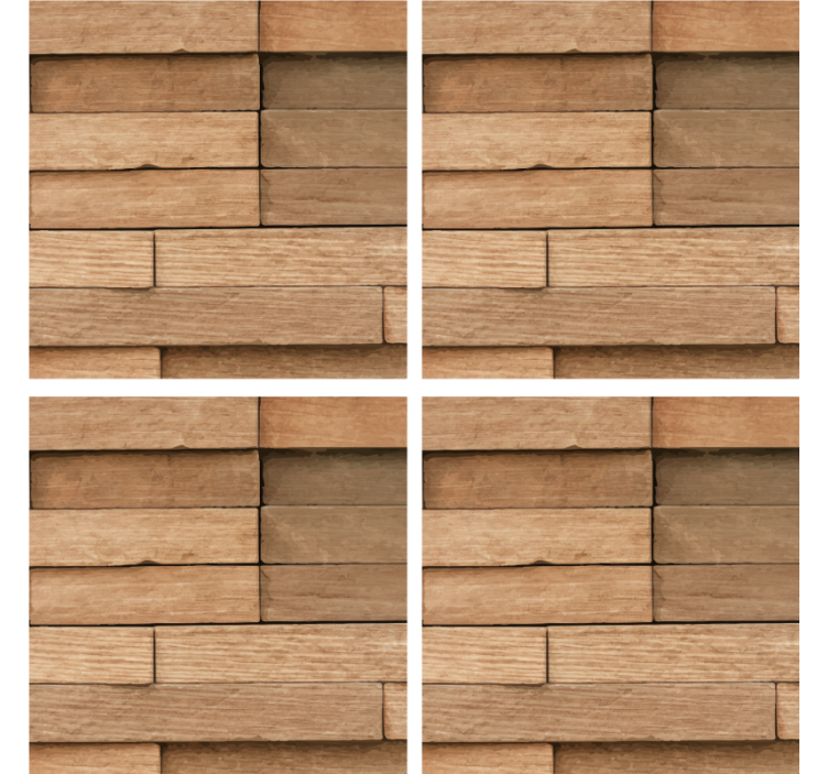 Bases para copos de texturas Madeira abstrata - TenStickers