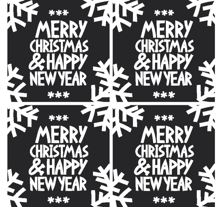 Bases para copos Feliz natal e feliz ano novo - TenStickers