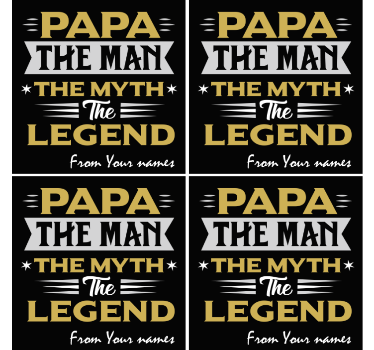 Bases para copos Papai legal personalizável - TenStickers