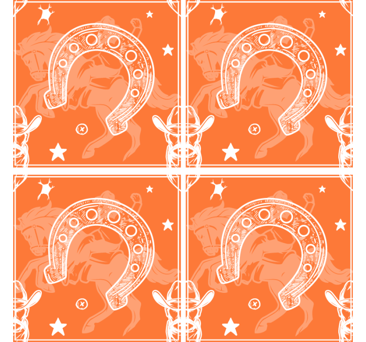 padrão em ferradura base para copos de arenito - TenStickers