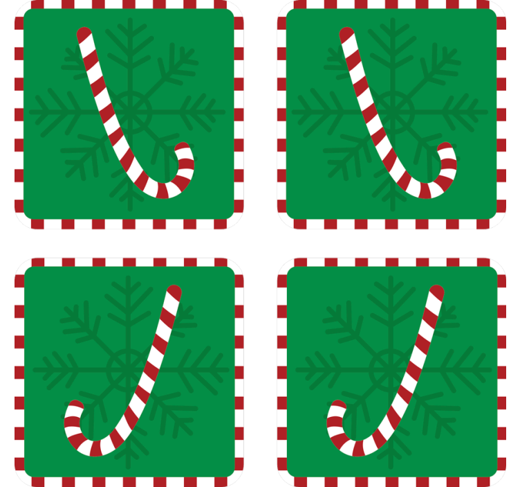 Bases para copos de natal Doce de natal - TenStickers