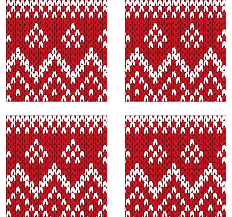 Bases para copos de natal Padrão típico de natal - TenStickers