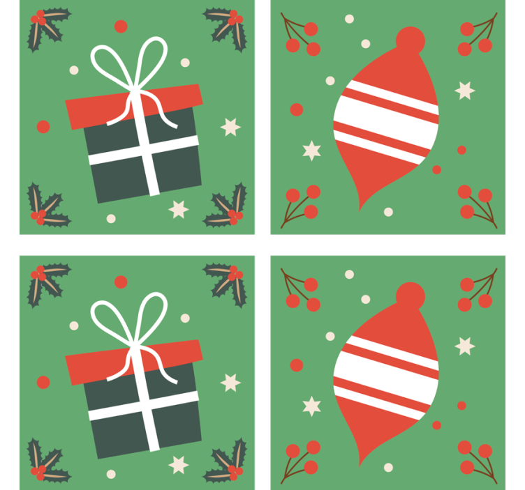 Bases para copos de natal enfeite e presente - TenStickers