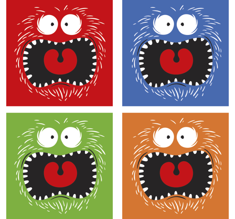 base para copos moderno e colorido de halloween - TenStickers