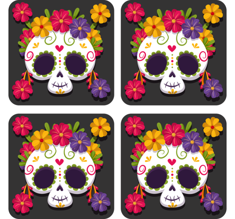 Bases para copos alternativas Dia da base para copos de flores mo - TenStickers