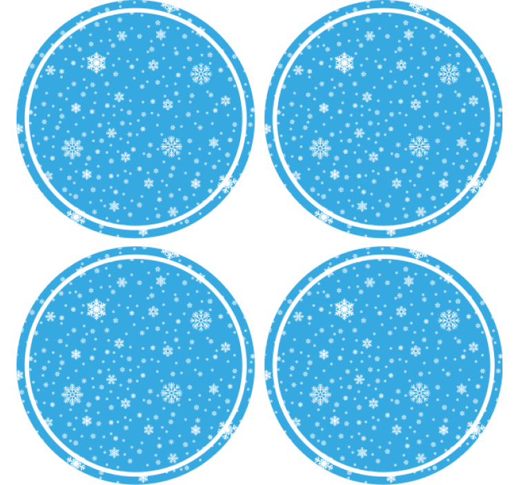 Bases para copos de natal Alegre deixe nevar - TenStickers