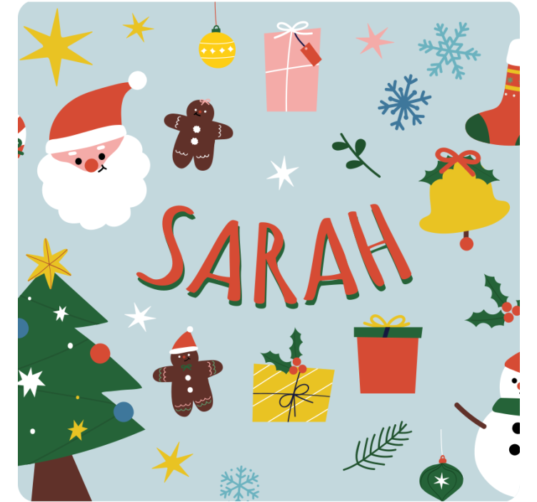 Bases para copos de natal papai noel e presentes - TenStickers