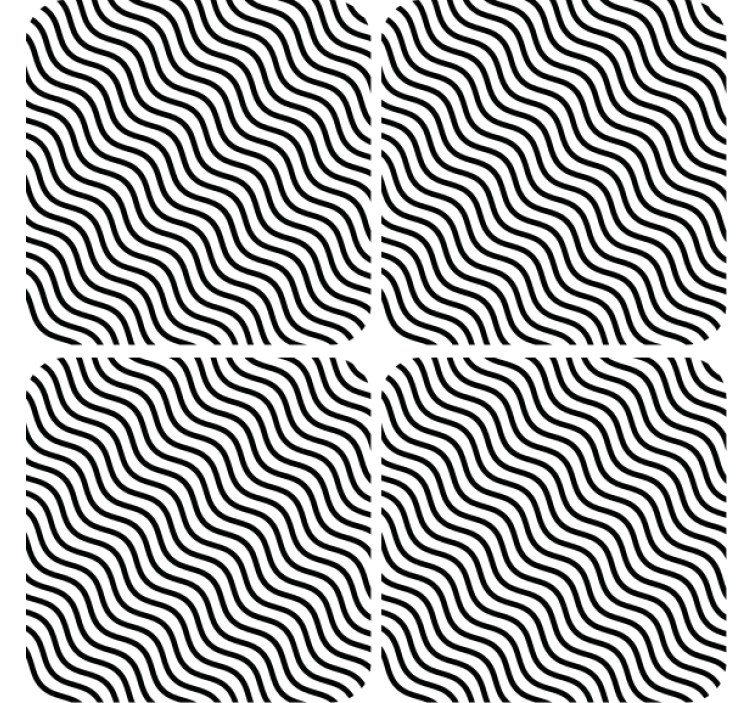 Bases para copos modernas Fundo branco com linhas pretas vetoriai - TenStickers