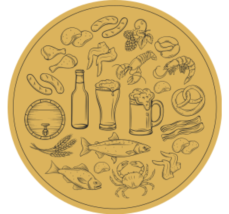 Bases para copos cerveja Ícones de comida e bebida - TenStickers