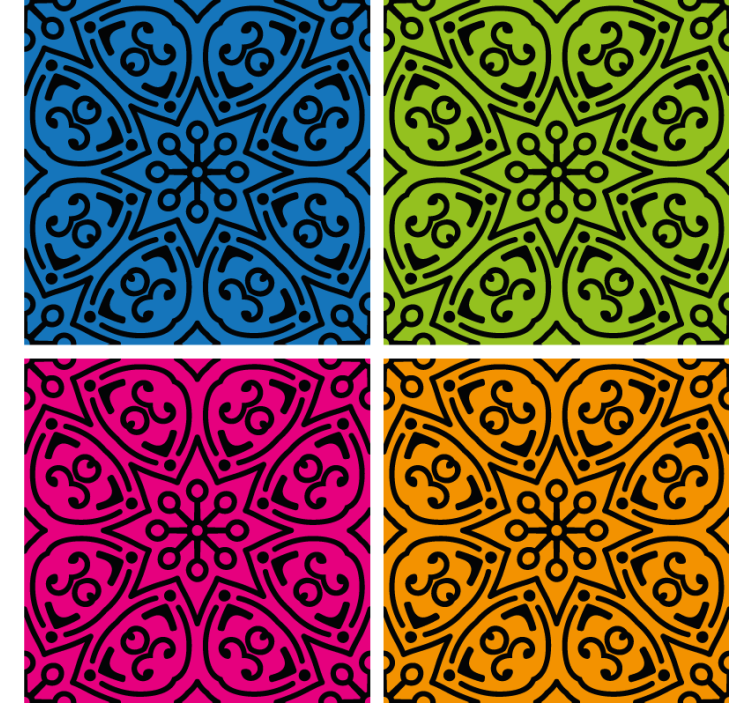 Bases para copos cerveja com padrão ousado - TenStickers