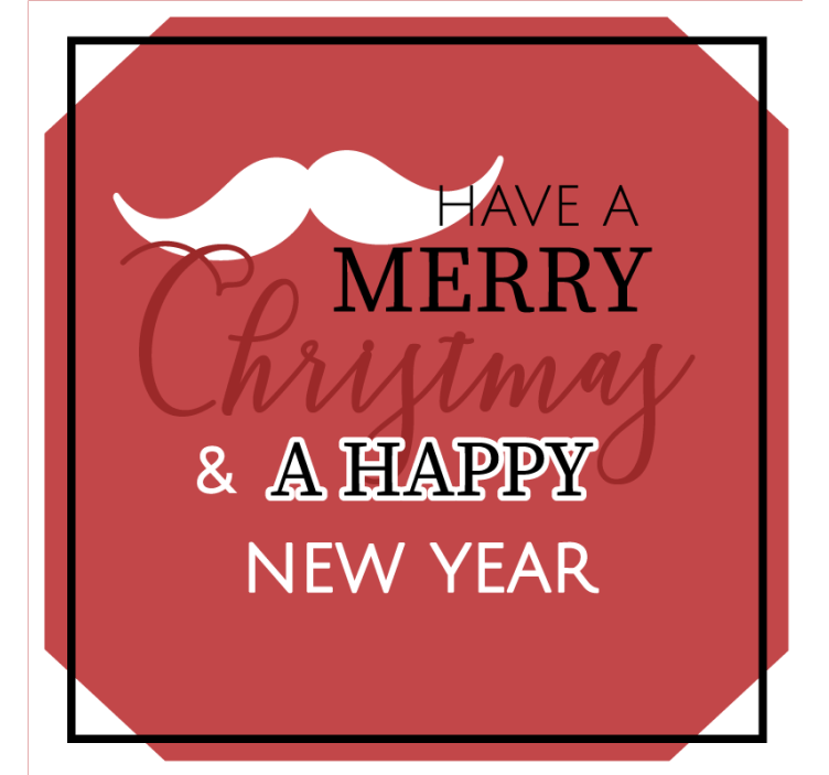 Bases para copos de natal saudações festivas alegres - TenStickers