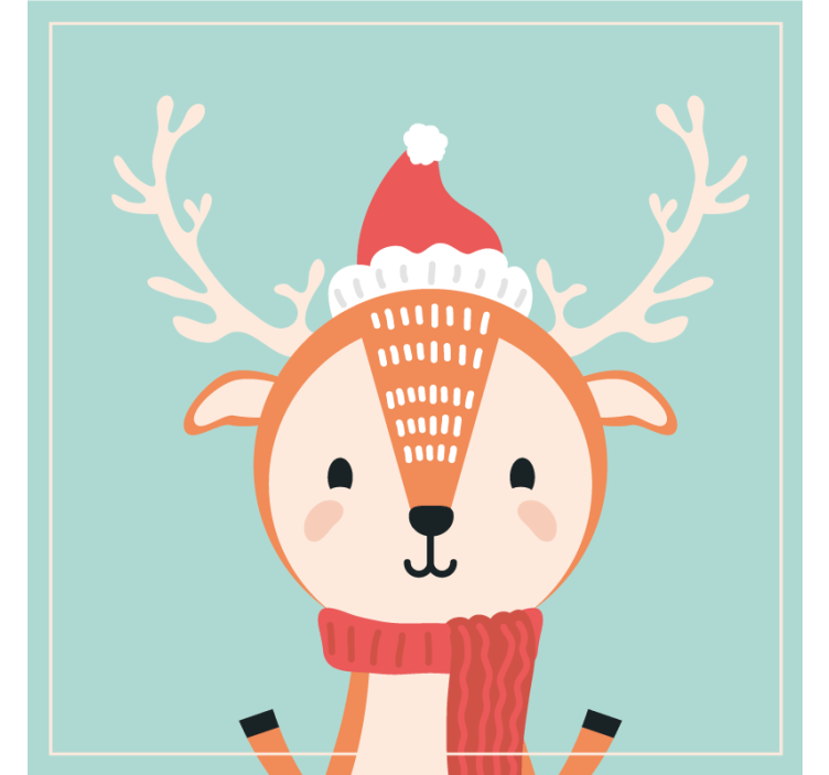 Bases para copos de natal Rena bebê - TenStickers