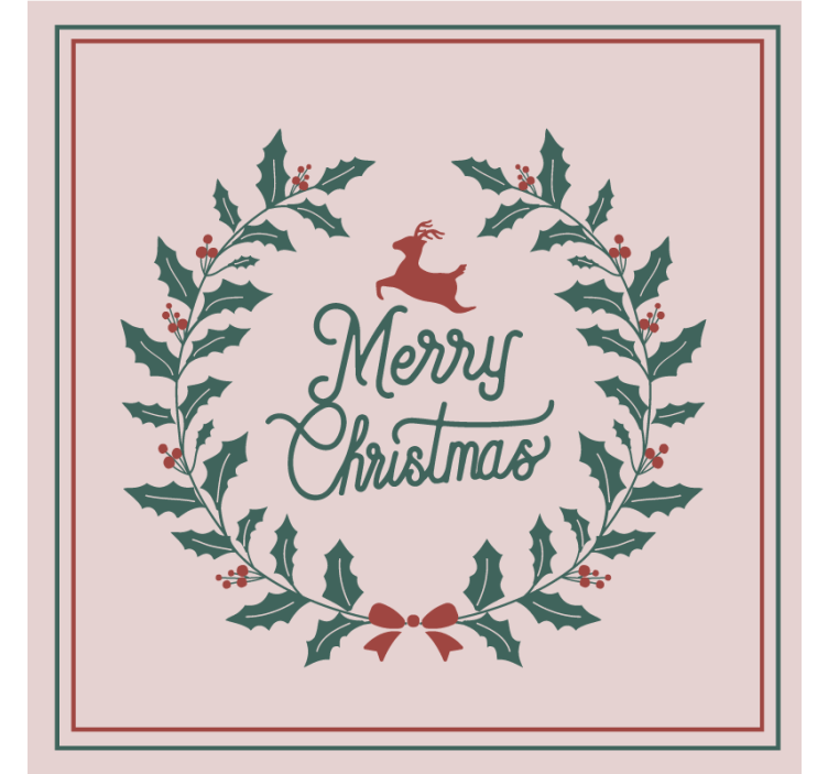 Bases para copos de natal Coroa decorativa - TenStickers