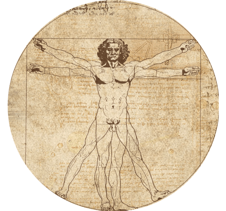 Bases para copos vintage Arte leonardo da vinci - TenStickers