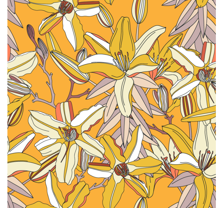 Bases para copos cerveja com padrão floral vibrante - TenStickers