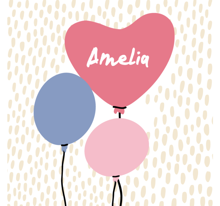 Balões de feliz aniversário com o nome de mais bases para copos - TenStickers