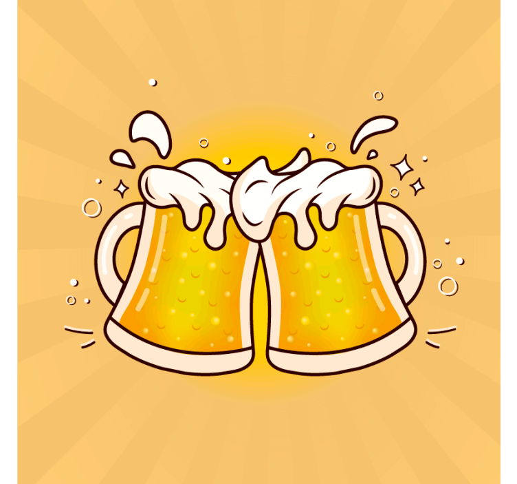 Bases para copos de cerveja Vivas com copos de cerveja - TenStickers