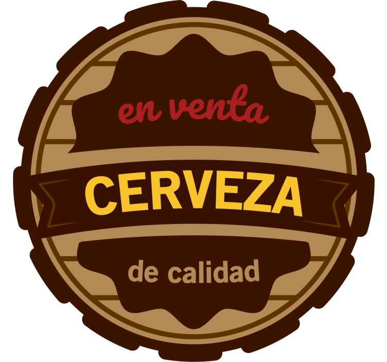 Bases para copos cerveja rótulo de cerveja de qualidade - TenStickers