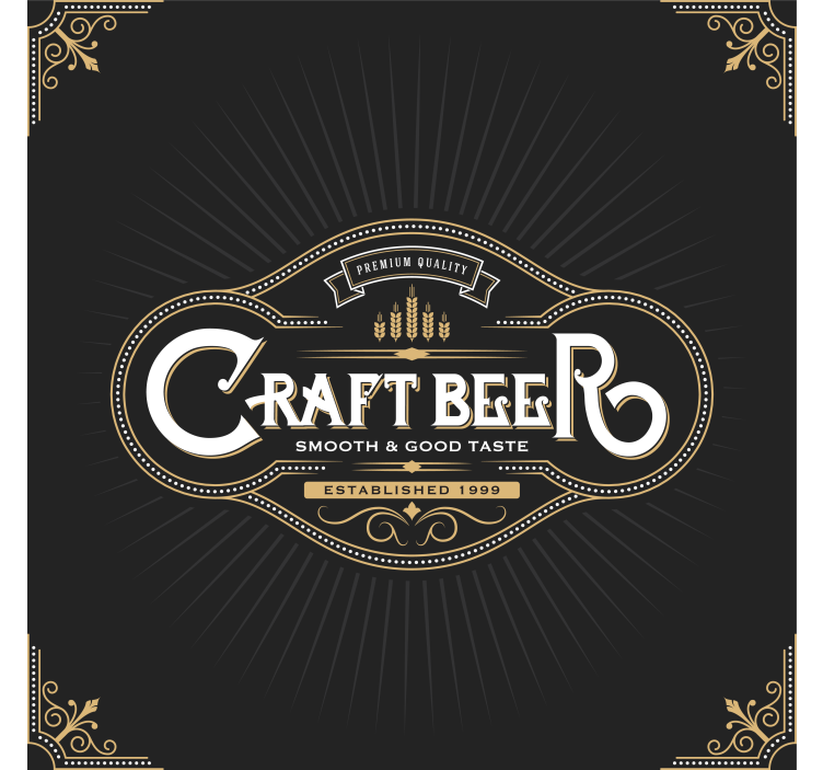 Bases para copos cerveja rótulo de cerveja premium - TenStickers