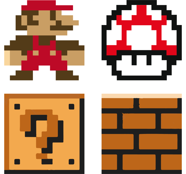 Bases para copos alternativas Temas super mario - TenStickers
