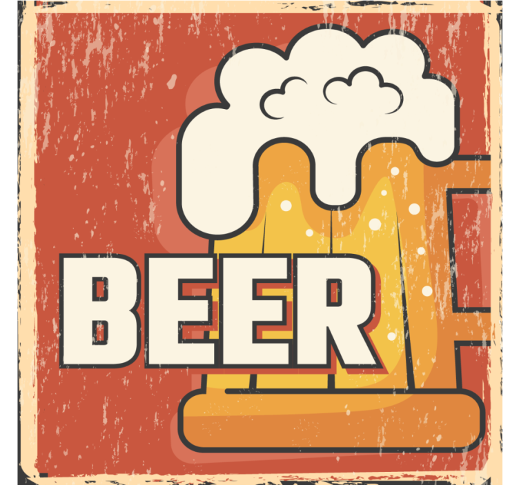 Bases para copos cerveja com gráfico de caneca - TenStickers
