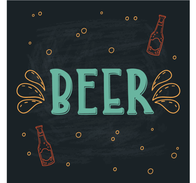 Bases para copos cerveja conceito de cerveja divertido - TenStickers
