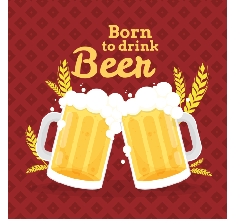 Bases para copos cerveja brindando com cervejas - TenStickers