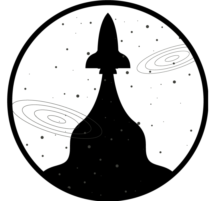 Bases para copos modernas Projeto de foguete voador - TenStickers