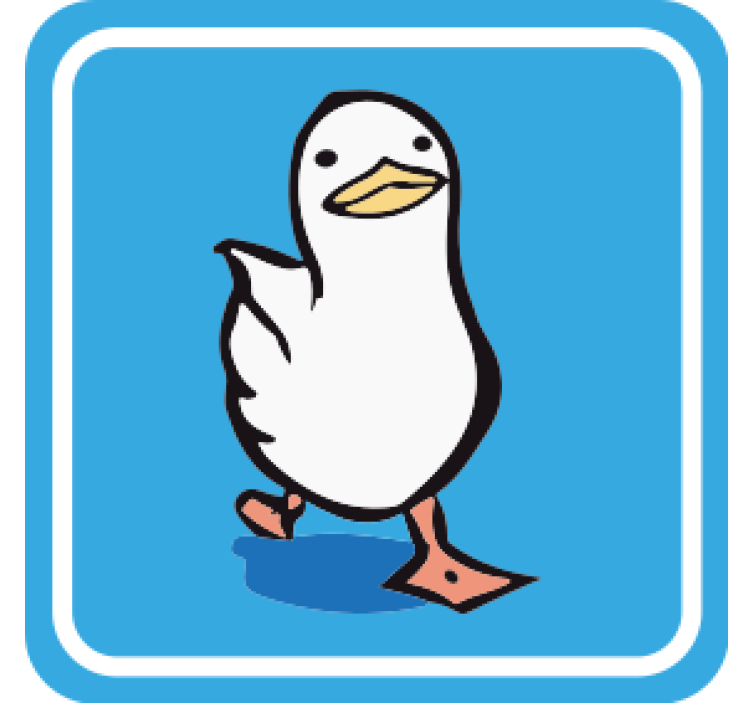 Bases para copos modernas Pato andante presunçoso - TenStickers
