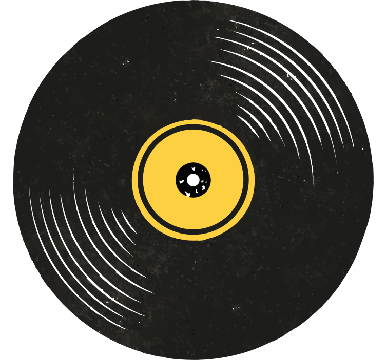 Bases para copos vintage Discos de vinil - TenStickers