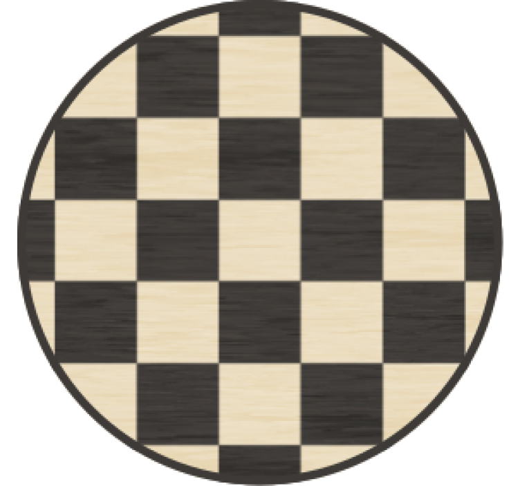 Bases para copos cerveja padrão xadrez circular - TenStickers