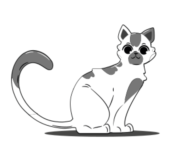 Bases para copos modernas figura de gato fofo - TenStickers