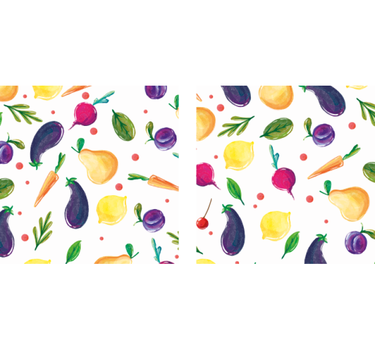 Bases para copos modernas com padrão de frutas coloridas - TenStickers