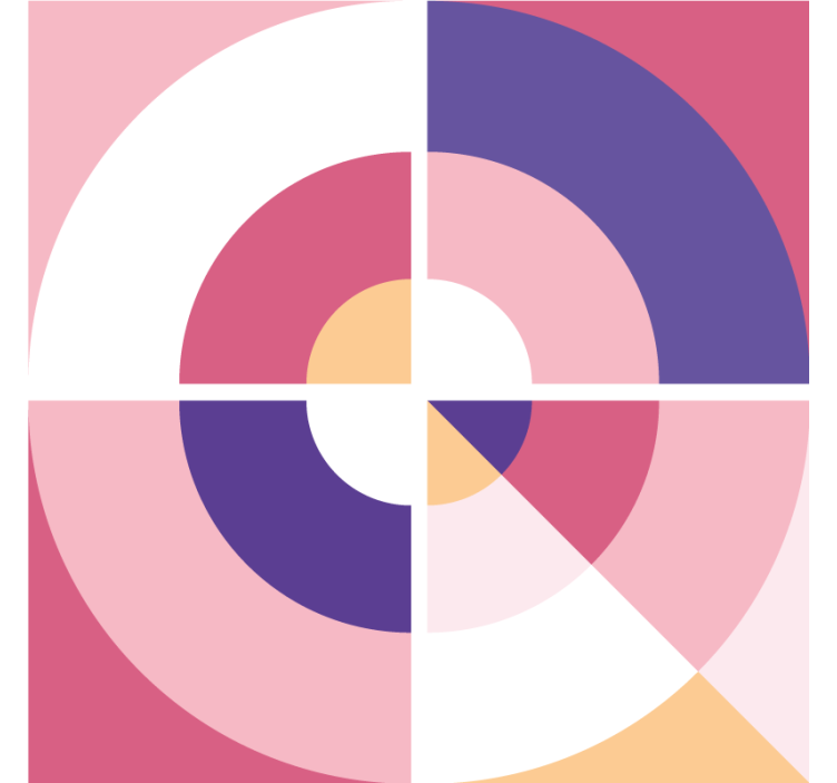 Bases para copos modernas com formas coloridas geométricas - TenStickers