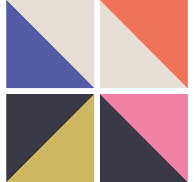 Bases para copos de ângulos geométricos multicoloridos - TenStickers