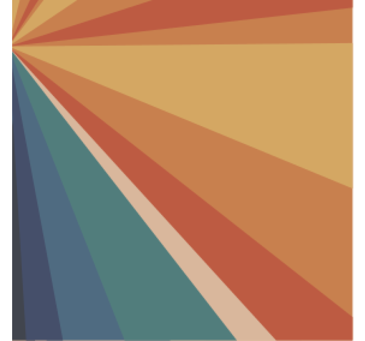 Bases para copos vintage riscas abstratas do arco-íris - TenStickers