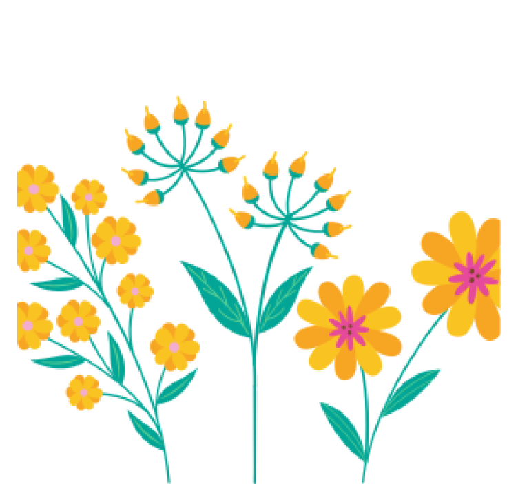 Bases para copos vintage Flor amarela fundo branco - TenStickers