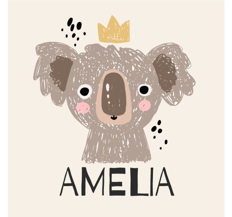 Bases para copos koala com coroa - TenStickers