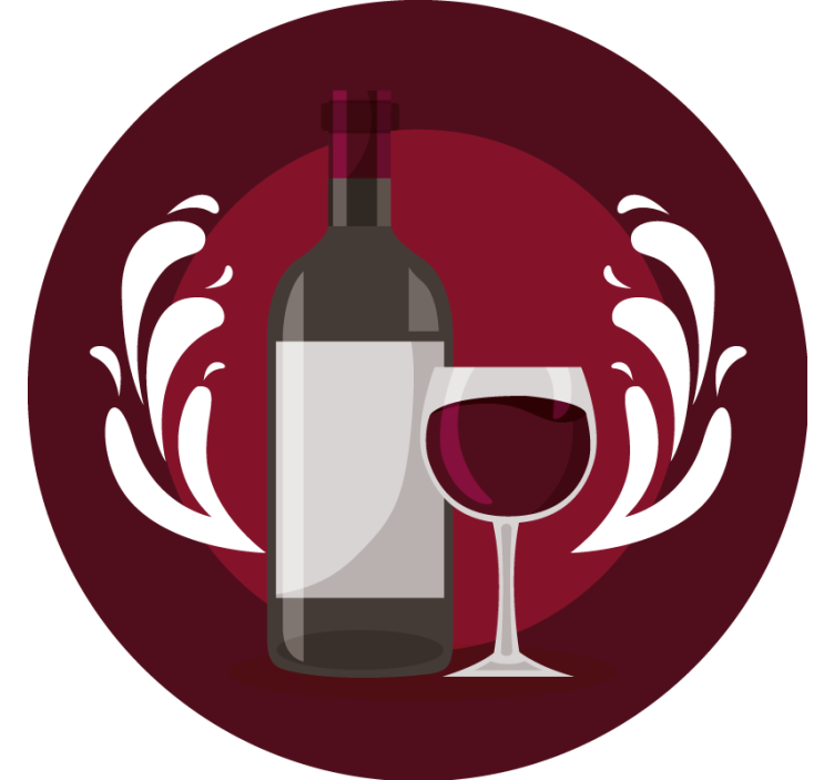 Bases para copos cerveja garrafa de vinho e copo - TenStickers