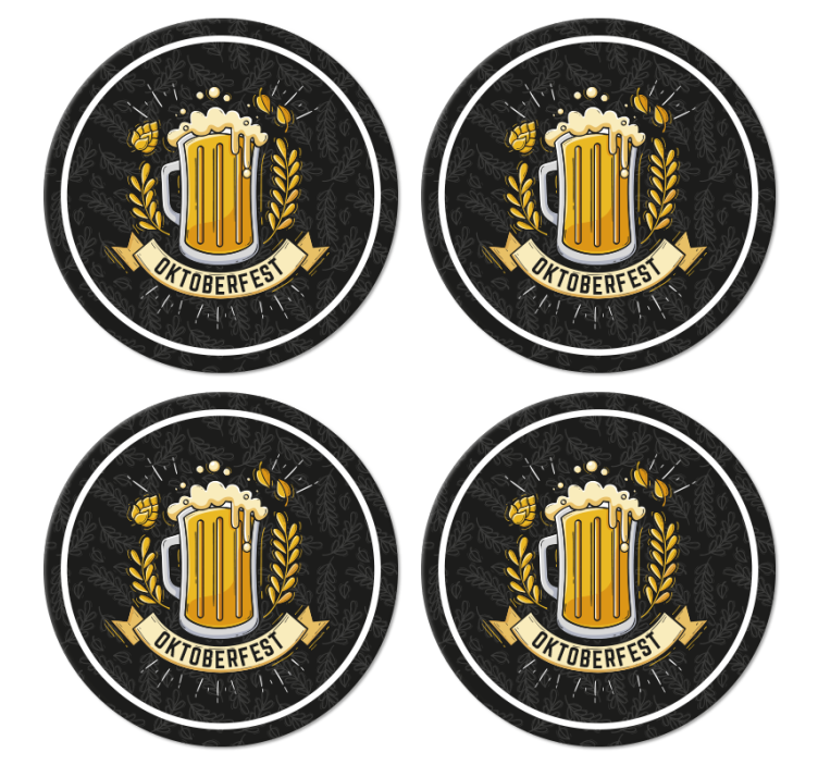 Bases para copos de cerveja Festival da cerveja oktoberfest - TenStickers