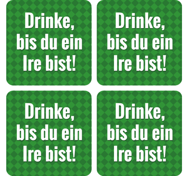 Bases para copos cerveja citações em xadrez verde - TenStickers